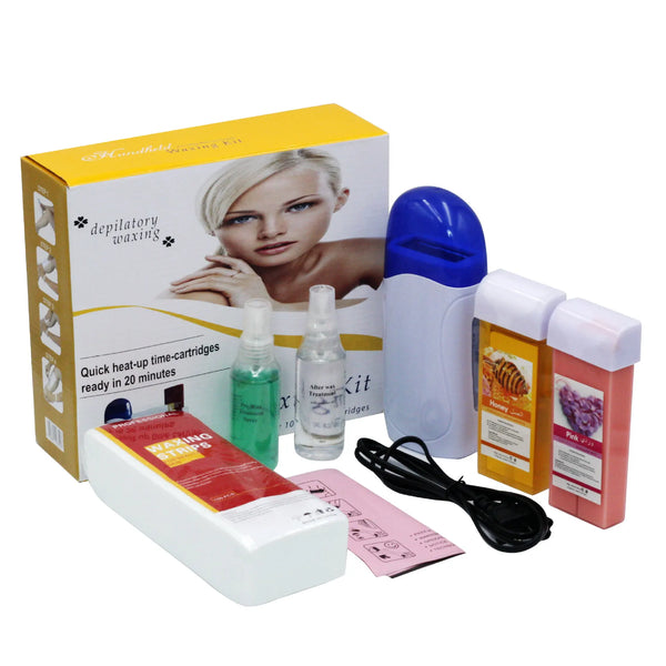 Kit Épilation à la Cire 6 en 1 – Chauffe-Cire Roll-On Professionnel