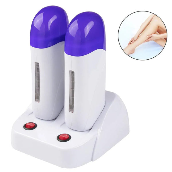 Chauffe-cire épilation avec sa base à double siège