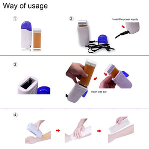 Chauffe-cire épilation avec sa base à double siège