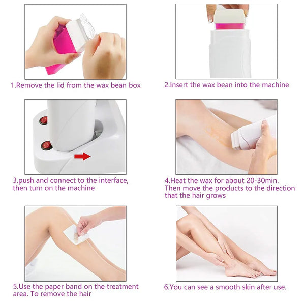 Chauffe-cire épilation avec sa base à double siège