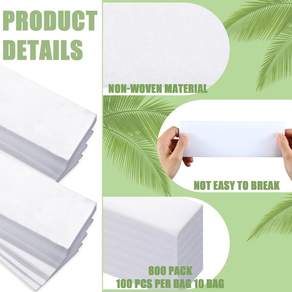 Non-woven hair removal wax strip