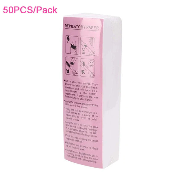 Non-woven hair removal wax strip