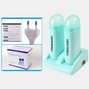 Chauffe-cire épilation avec sa base à double siège