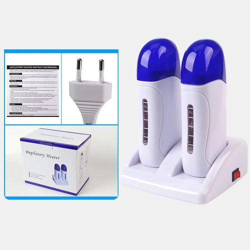 Chauffe-cire épilation avec sa base à double siège