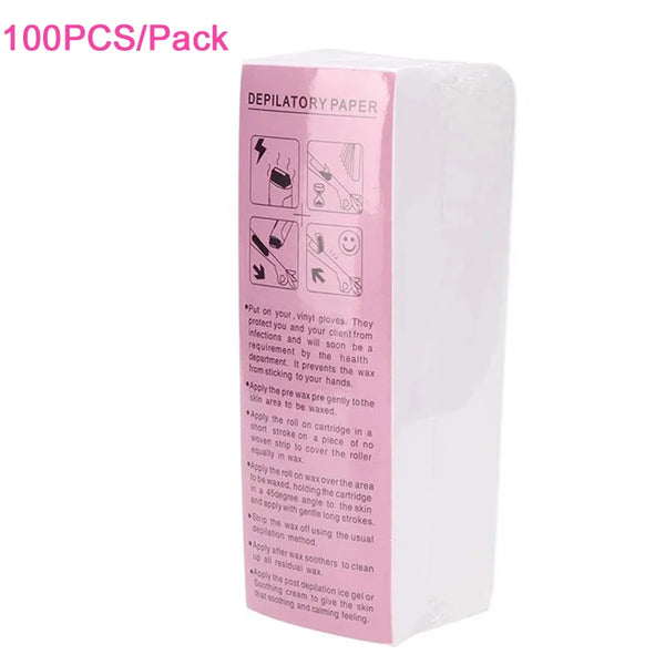 Non-woven hair removal wax strip