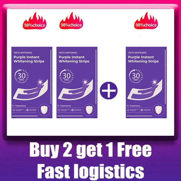 Teeth Whitening Dental Sticker – V34 Bright and Dazzling Dental Patch, Portable Set of 14 Pairs to Eliminate Yellowing and Stains