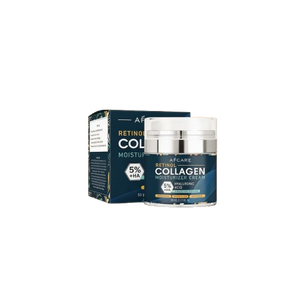 Soin anti-âge intensif nuit: pot de crème collagen 5% et sa boîte, douceur pour peau lisse et repulpée au réveil